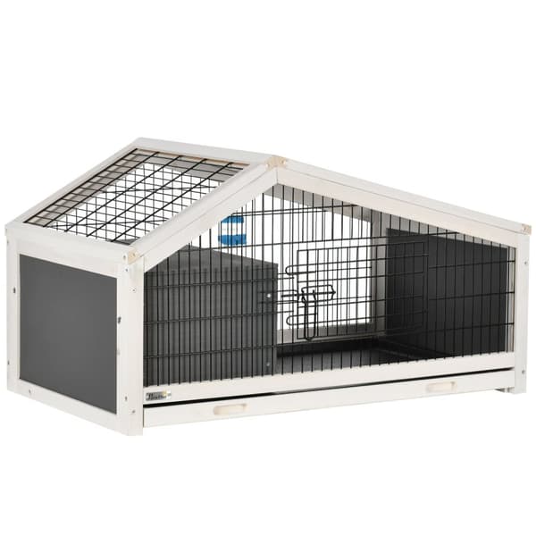 Rootz Rabbit Hutch - Shelter - Ulkona Cage - Waterer - Mukava elinympäristö - 90 cm x 53cm x 50 cm