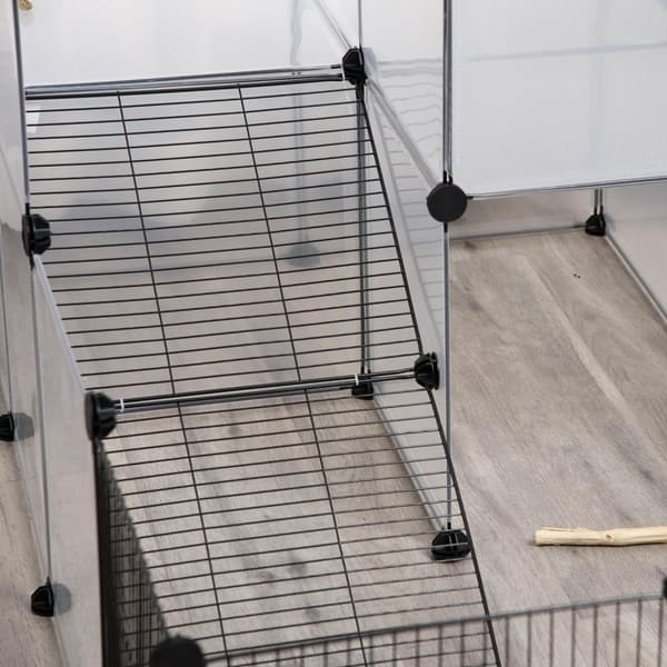 Rootz Small Animal Enclosion - DIY Modular Cage - Habitat - Pascustisable Design - 140 cm x 70 cm x 70 cm - Ideel til marsvin, kaniner, chinchillas
