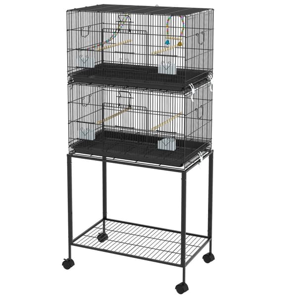 Rootz Standing Bird Cage - Aviary - Lintukotelo - Helppo puhdistus - 77cm x 46cm x 164 cm