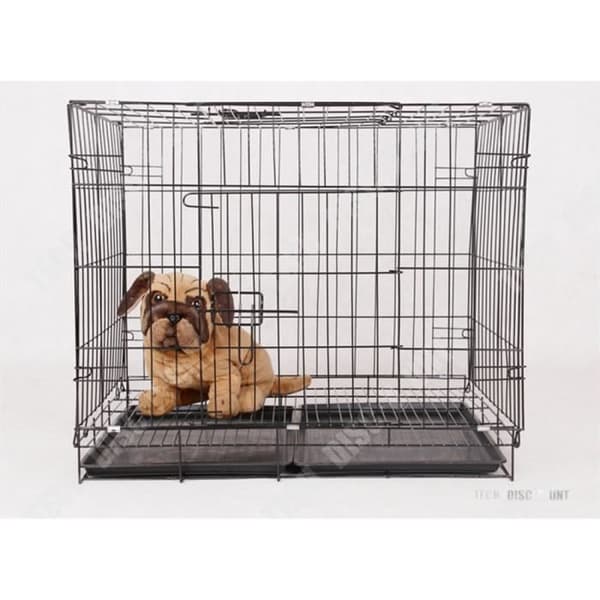TD® Vikbur Husdjur Katt Hund Inomhushållare Stor storlek Solid metall Bärbar resedörr Stöd 6 kg