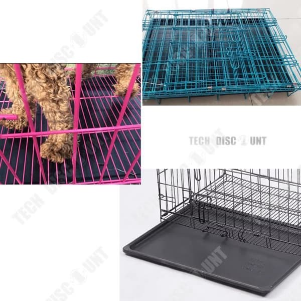 TD® Vikbur Husdjur Katt Hund Inomhushållare Stor storlek Solid metall Bärbar resedörr Stöd 6 kg