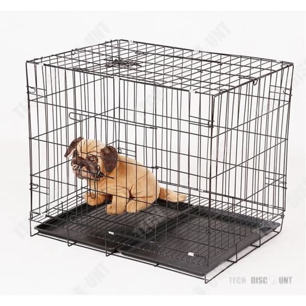 TD® Vikbur Husdjur Katt Hund Inomhushållare Stor storlek Solid metall Bärbar resedörr Stöd 6 kg