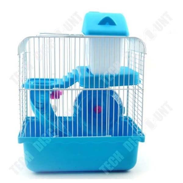 TD® 2-våningshus Hamsterburmus med skiva Slide Spinning flaska Hamsterbur Hamster Villa Small Castle