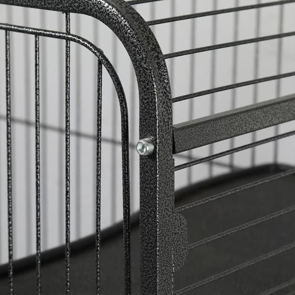 TD® Stor bur för gnagare-råttor-illrar-ekorrar-chinchillor - 6 nivåer 64 x 44 x 131 cm svart