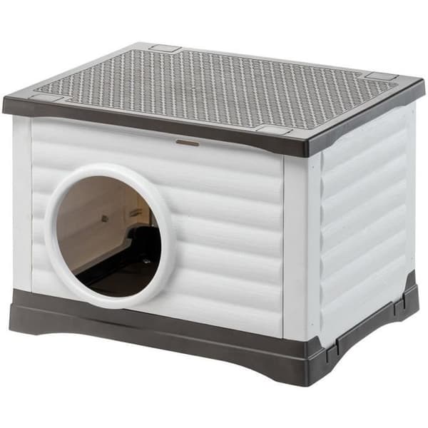 Nisch - FERPLAST - PETVILLA 60 - 54 x 43 x 38,5 cm - Vit / Grå