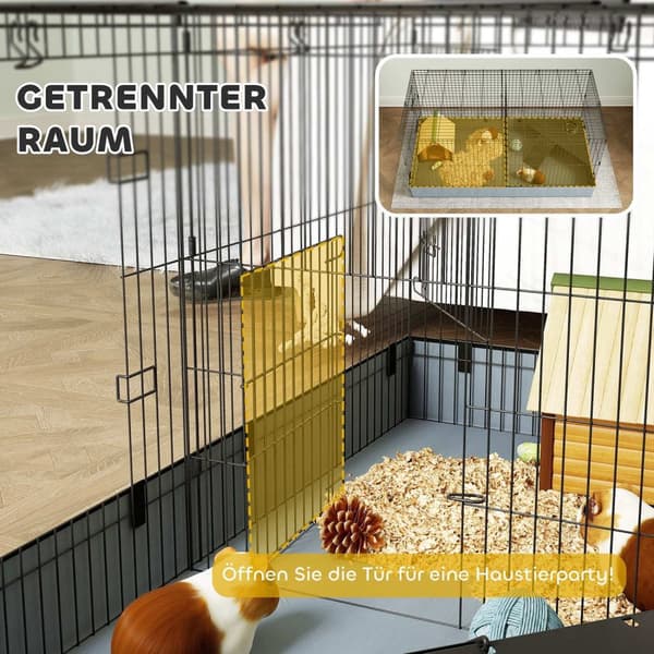 Rootz 2 -i -1 dvärghamsterbur - Small Animal Cage - PET -hölje - Vattentät tyg - 121 cm x 61 cm x 61 cm