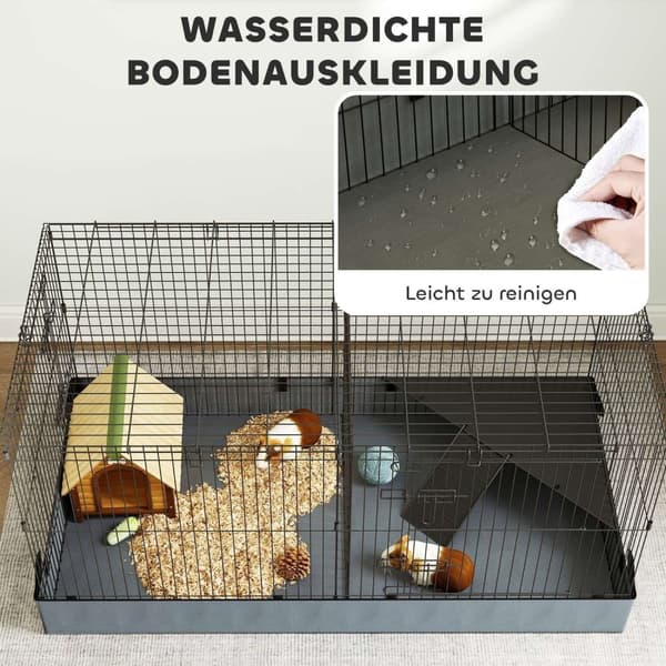 Rootz 2 -i -1 dvärghamsterbur - Small Animal Cage - PET -hölje - Vattentät tyg - 121 cm x 61 cm x 61 cm