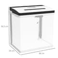 Pikkukuva 3 / 7: Rootz Aquarium - Fish Tank - vesistöllinen elinympäristö - Sisältää LED -valon ja suodattimen - 38 cm x 26cm x 39,5 cm