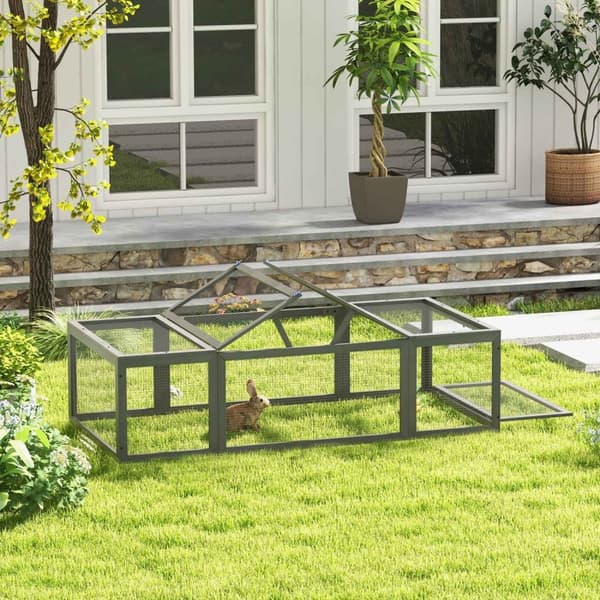 Rootz Freewheel -kapsling - Outdoor Rabbit Stable - Small Animal Cage - Winter -Proof - Hållbart gran trä - 180 cm x 90 cm x 48 cm