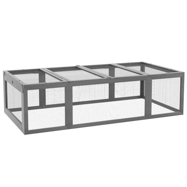 Rootz Freewheel -kapsling - Outdoor Rabbit Stable - Small Animal Cage - Winter -Proof - Hållbart gran trä - 180 cm x 90 cm x 48 cm