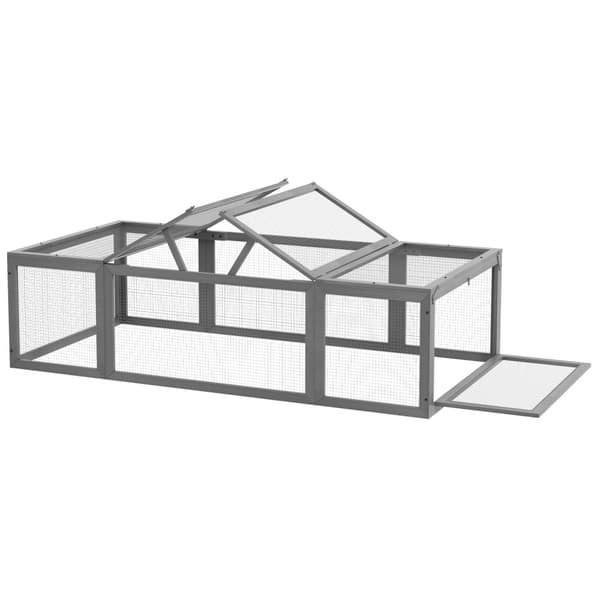Rootz Freewheel -kapsling - Outdoor Rabbit Stable - Small Animal Cage - Winter -Proof - Hållbart gran trä - 180 cm x 90 cm x 48 cm