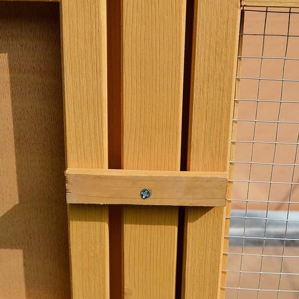 Rootz Rabbit Cage - Kanin sarana - Kani Hutch - Helppo puhdistus - 115 cm x 44,3 cm x 65cm - ruskea ja vihreä