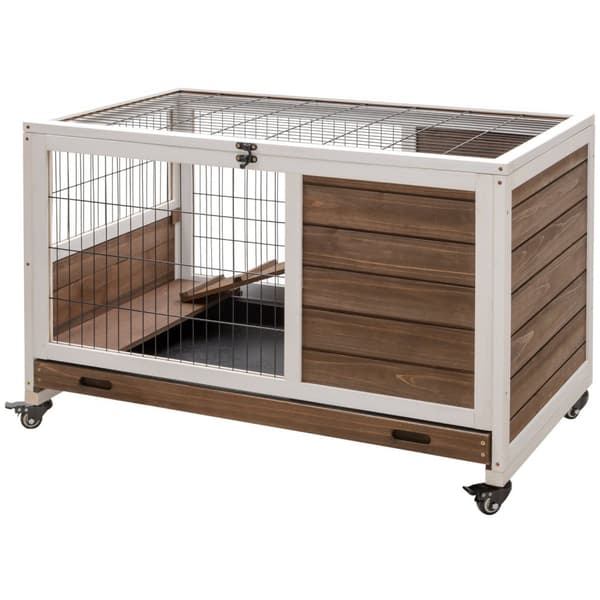 Rootz Rabbit Hutch - Animal House - PET -kotelo - tilava ja lukittava - liukumaton ramppi - 90 cm x 53cm x 59 cm