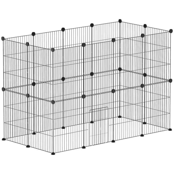 Rootz Small Animal Cage - utomhushölje - Modulär konstruktion - Rymlig 0,72 m² yta - Stål - 120 cm x 60 cm x 80 cm