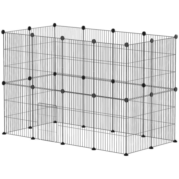 Rootz Small Animal Cage - utomhushölje - Modulär konstruktion - Rymlig 0,72 m² yta - Stål - 120 cm x 60 cm x 80 cm