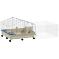 Miniatyrbillede 1 af 10: Rootz Small Animal Cage - Kæledyrskabel - 2 -niveau design - Rummelig tilbagetog - 173 cm x 88 cm x 63 cm
