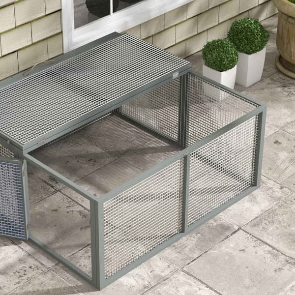 Rootz Small Animal Cage - Kani Stable - Välittäjä kaninsuoja - taitettu katto - kannettava - 120x120x57cm - kestävä kuusen puu