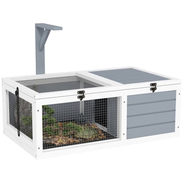 Rootz Turtle House - Small Animal Habitat - Tortoise Shelter - Lamphållare - Easy Clean - 81 x 48 x 31,5 cm