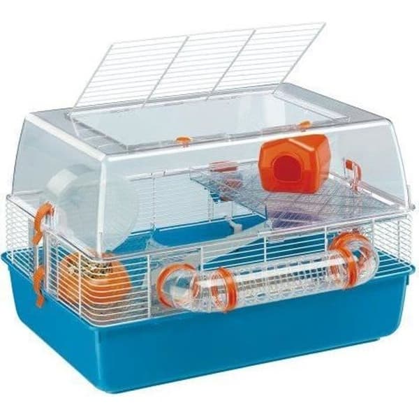 Hamsterbur - Ferplast - Duna Fun - 55 x 39 x 37,5 cm - Fullt utrustad - Blå
