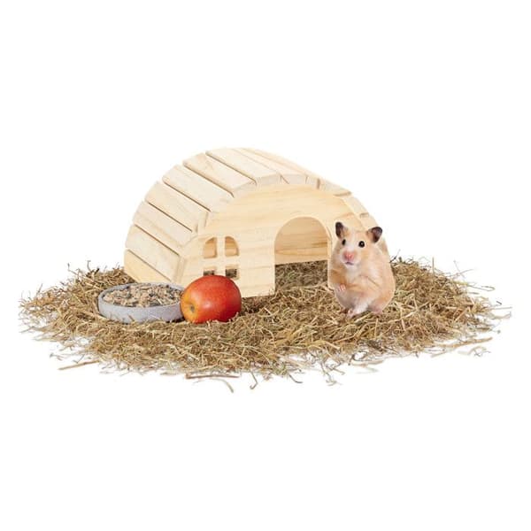 Relaxdays Hus för hamster (dvärg) och mus, i trä, burstillbehör, H x B x D: ca 10 x 18,5 x 13 cm, natur Relaxdays Hus för hamster (dvärg) och mus, i trä, burstillbehör, H x B x D: ca 10 x 18,5 x 13 cm, natur