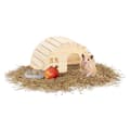 Miniatyrbild 1 av 6: Relaxdays Hus för hamster (dvärg) och mus, i trä, burstillbehör, H x B x D: ca 10 x 18,5 x 13 cm, natur