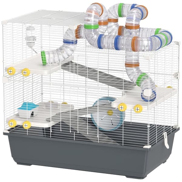 Hamsterbur, 78x45x73 cm, Grå