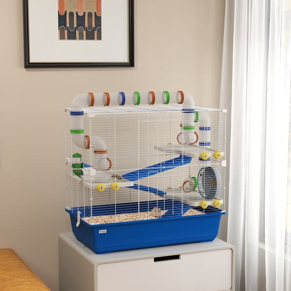 Hamsterbur, 78x45x73 cm, Blå