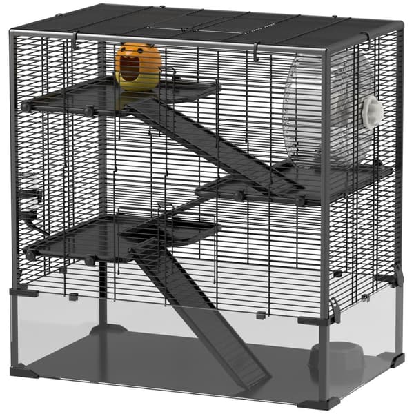 Hamsterihäkki, 78,5x48,5x80 cm, Musta