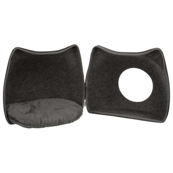 TRIXIE Cat Snuggle Shelter 38 × 35 × 37 cm - Kolgrå - För katter