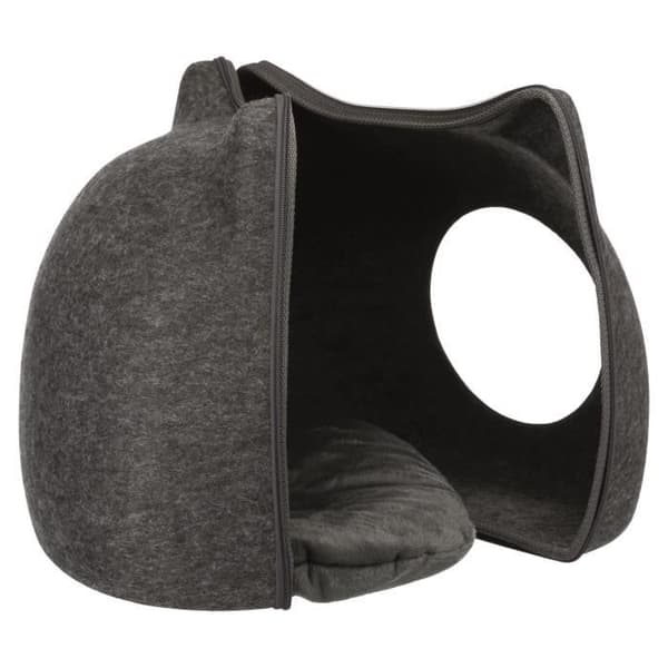 TRIXIE Cat Snuggle Shelter 38 × 35 × 37 cm - Kolgrå - För katter