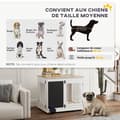 Miniatyrbillede 4 af 7: Rootz Dog Cage Table - Inner Dog Crate - Pet Kennel - Alsidig Access & Style - 80 x 60 x 70 cm hvid og brun