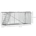Pikkukuva 3 / 7: Rootz Foldble Fishing Cage - Trap Cage - Animal Catcher - Helppo asennus - 81 cm x 26cm x 34,5 cm teräshopea