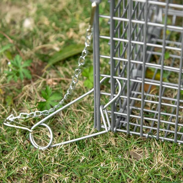 Rootz Foldble Fishing Cage - Trap Cage - Animal Catcher - Helppo asennus - 81 cm x 26cm x 34,5 cm teräshopea
