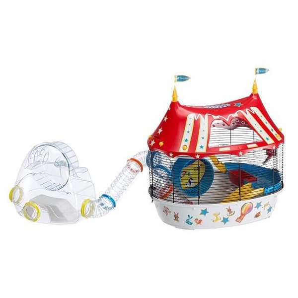 Circus Fun Hamsterin Häkki 49.5*34*42.5 cm - Punainen - FERPLAST