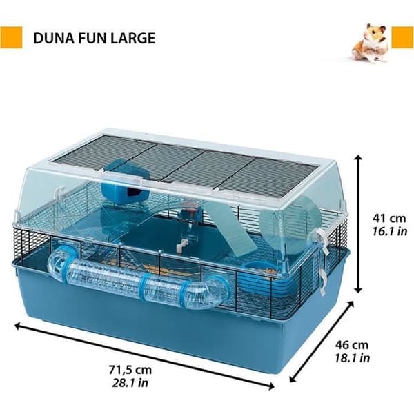 Bur - FERPLAST - DUNA FUN LARGE - 3 niveauer - 71,5 x 46 x 41 cm - Blå
