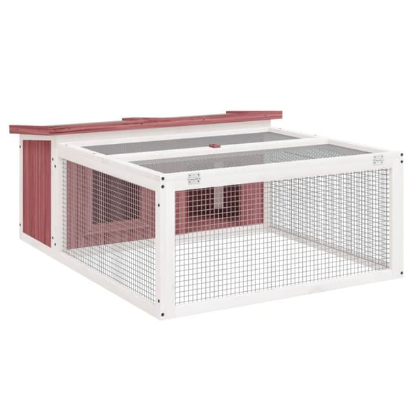 Kaninbur mocka 117,5x97x47,5 cm massiv furu