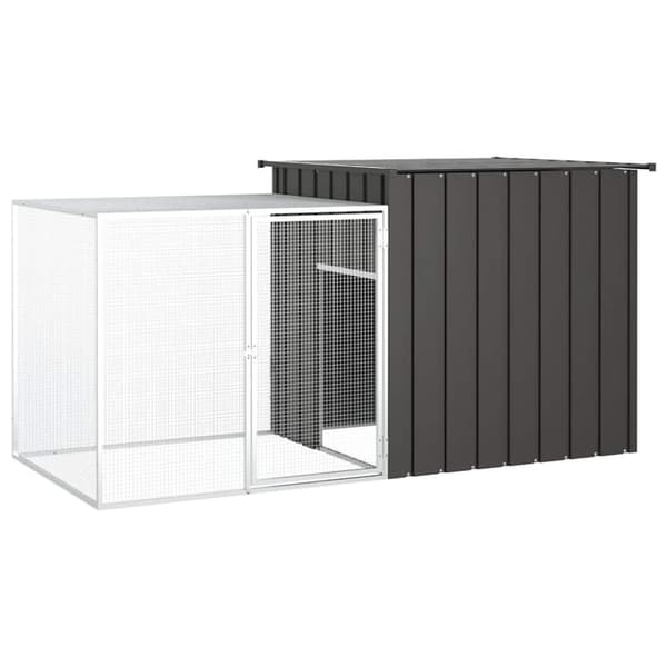 Hönsbur antracit 200x91x100 cm galvaniserat stål