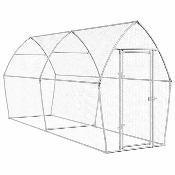 Hönsbur silver 400x105x182 cm galvaniserat stål