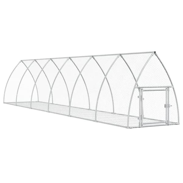 Kaninbur silver 600x105x120 cm galvaniserat stål