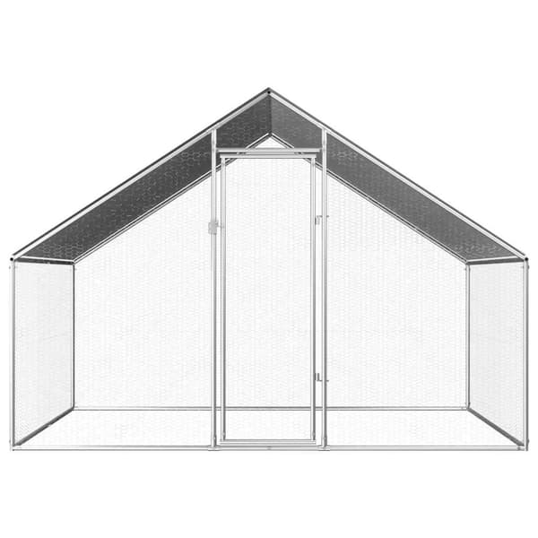 Hönsbur för utomhusbruk 2,75x2x1,92 m galvaniserat stål