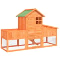Miniatyrbild 2 av 2: Kaninbur brun 170x63x113 cm massiv furu