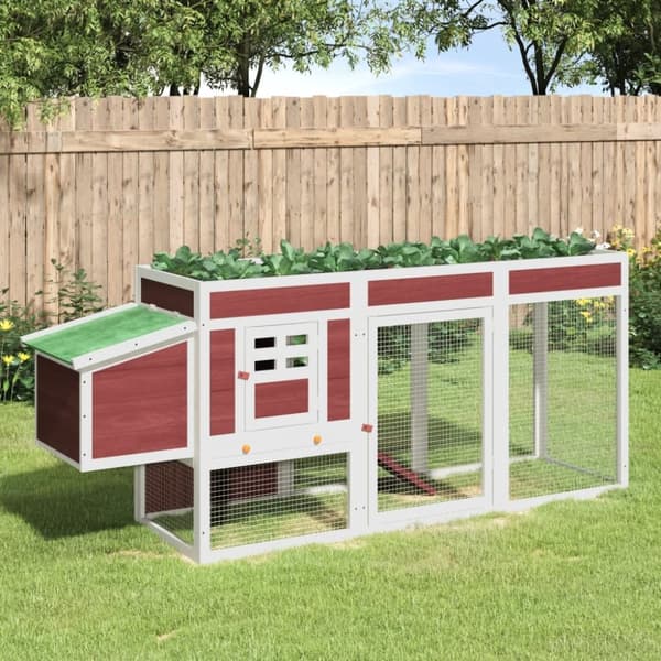 Hönshus mocka 204x50x84 cm massiv furu