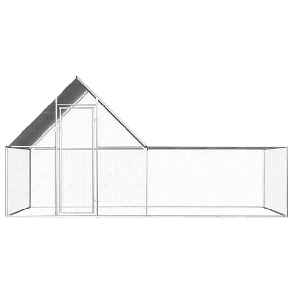 Hönsbur 4x2x2 m galvaniserat stål
