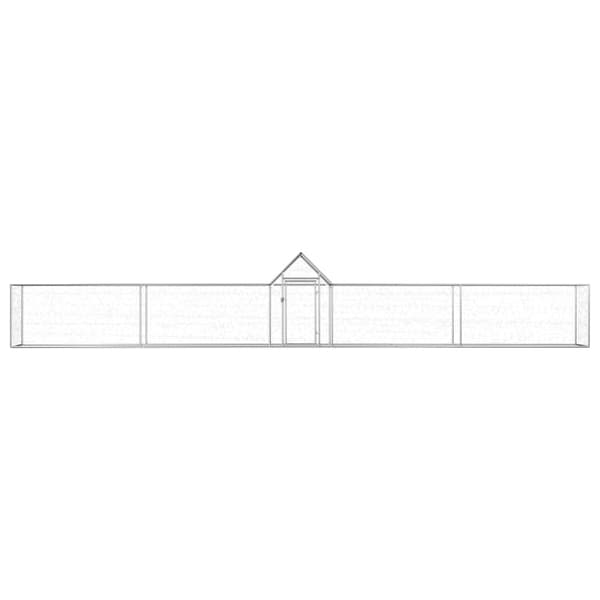 Hönsbur 9x1x1,5 m galvaniserat stål