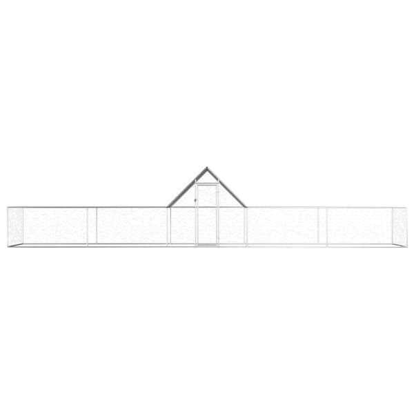 Hönsbur 10x2x2 m galvaniserat stål