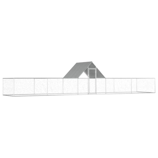 Hönsbur 10x2x2 m galvaniserat stål
