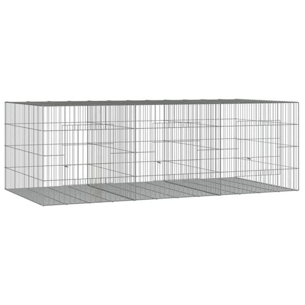 Kaninhage 3 paneler 163x79x54 cm galvaniserat järn