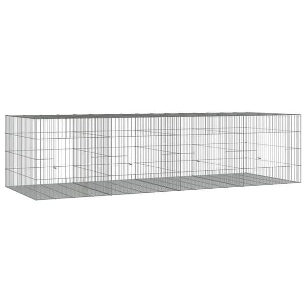 Kaninhage 2 paneler 217x79x54 cm galvaniserat järn