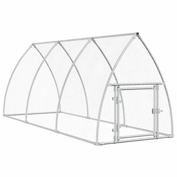 Hönsbur silver 300x105x120 cm galvaniserat stål