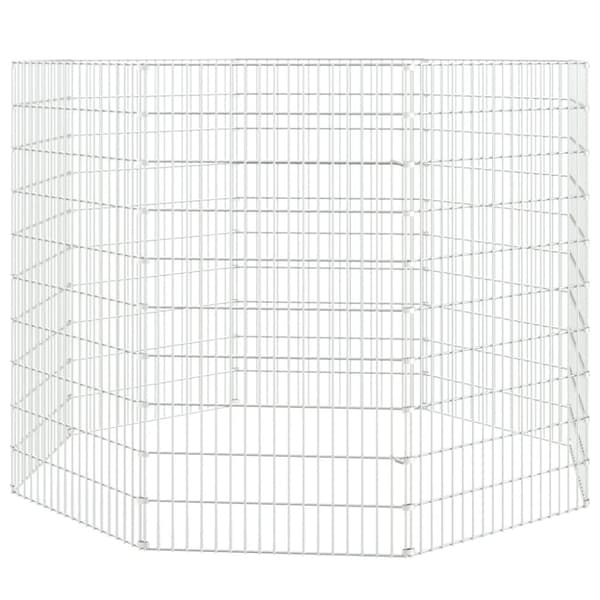 Husdjursbur 8-panel 54x100 cm galvaniserat järn